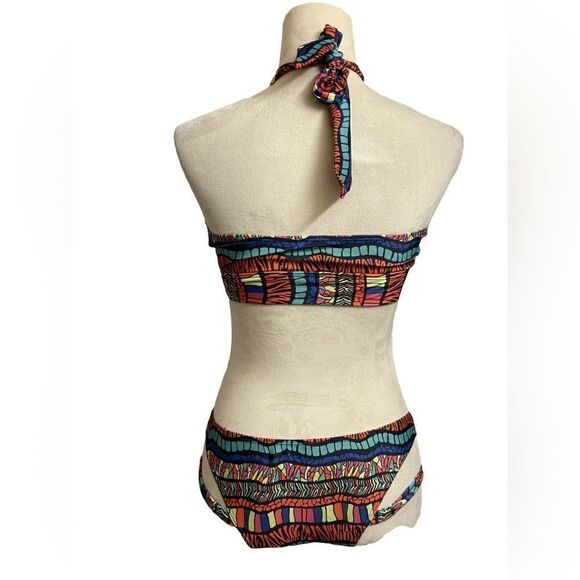 Fusipu Colorful Geometric Designed Bikini w/Cheeky Bottoms (Size: Med) - Picture 12 of 12